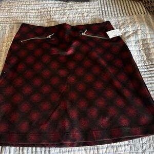 Maurices Red and Black A-Line Mini Skirt Casual